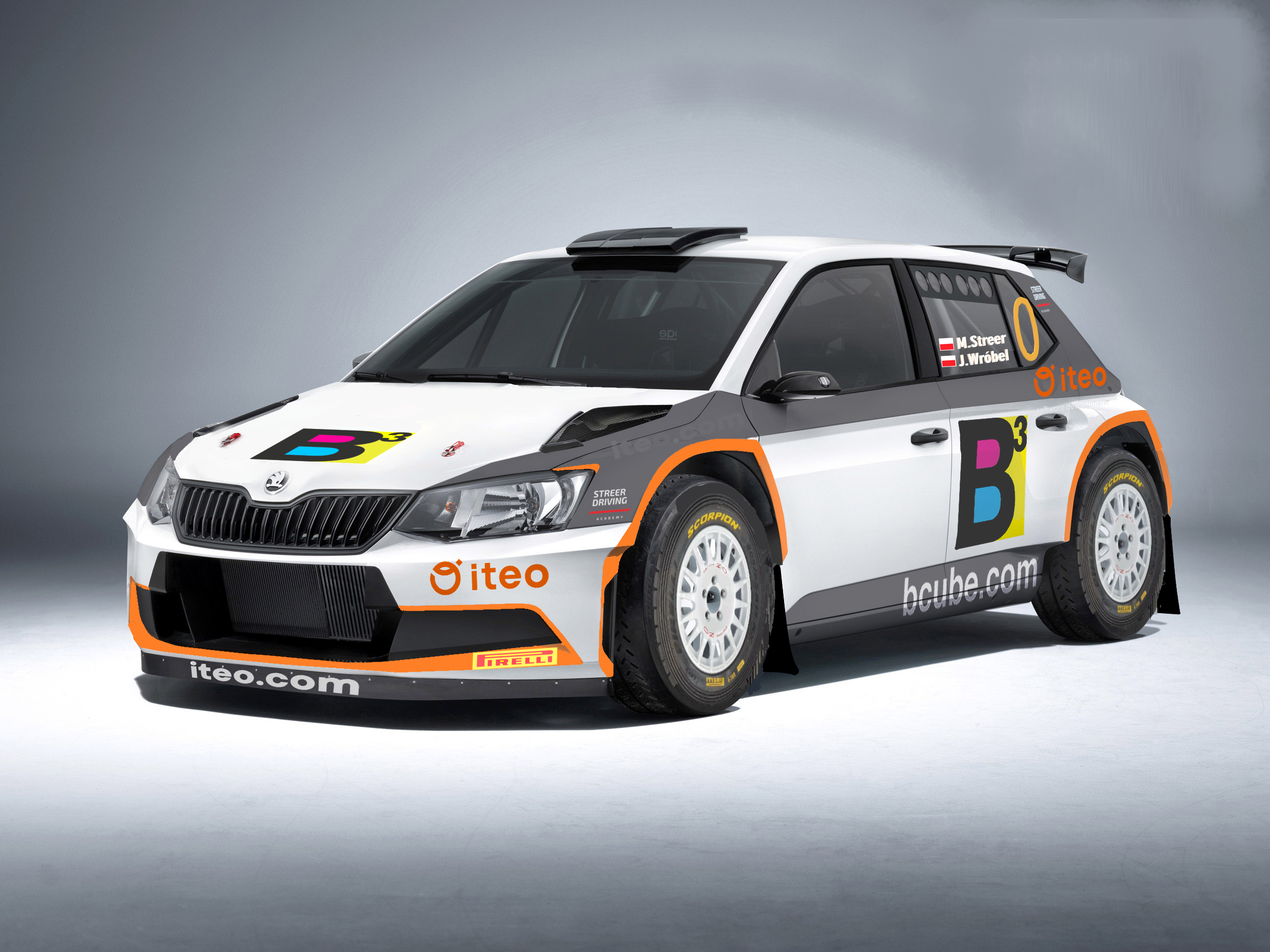 Michał Streer za kierownicą Škoda Fabia Rally2 sprawdzi trasę  80. Rajdzie Polski jako samochód funkcyjny „zero”